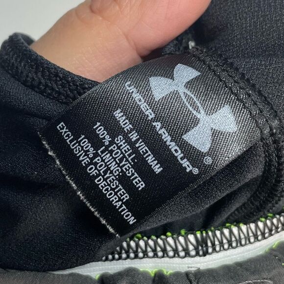 5 for $25🔥Under Armour Neon & Grey Lined Athletic Shorts Medium - Picture 7 of 8